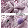 Miniatyrbilde 4 av 4: Koselig omslagsjal i ull for kvinner, pledd Pashminas tildekking vinteromslag for kvinner, varmt teppe cape omslag sjal (rosa)