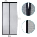Miniatyrbilde 3 av 5: Magnetisk myggnetting for dør (90x210, svart)
