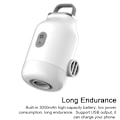 Miniatyrbillede 5 af 5: Bærbar luftpumpe til oppustning og tømning, elektrisk pumpe, multifunktionel LED campinglampe, powerbank support med trinløs justering