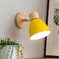 Miniatyrbillede 2 af 4: Nordisk macaron metal væglampe, soveværelseslampe, moderne enkel grøn børnelampe (pære ikke inkluderet)
