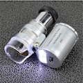Pikkukuva 4 / 5: 2-pakkaus 60X Mini UV LED -valaistu jalokivi suurennuslasi Karella (60X)