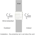 Miniatyrbilde 4 av 5: 15 cm Avtrekksvifte Luftavtrekker Veggmontert Stille Ventilasjon for Baderom Garasje Kjøkken 40W 220V Vifte 1100m3/t Luftstrøm og 50-60 dBA