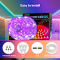 Miniatyrbillede 5 af 5: LED 15M bånd, Bluetooth LED strip 5050 RGB 12V 270 LED lys, styret af App, IR fjernbetjening og controller til hjem, værelse, fjernsyn, kabine