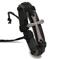 Miniatyrbilde 2 av 4: 2 stk Flettet Lær Armbånd For Menn Kvinner Mansjett Wrap Armbånd Justerbar