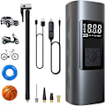 Miniatyrbild 1 av 3: 6000mAh Mini Elektrisk Luftpump, Bärbar Luftkompressor Sladdlös Däckuppblåsare 150PSI med Digital LCD-display, Elektrisk Cykelpump med