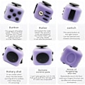 Miniatyrbild 3 av 5: 4 st Anti-Stress Cube, Decompression Cube Toy med 6 lugnande moduler, Anti-Anxiety Stress Cube Toy för barn och vuxna