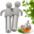 Miniatyrbillede 1 af 5: 2 stk. rustfrit stål silikone te-infuser, hængende te-filter te-infuser til løs te silikone te-infusere til tekande, kopper og kop(Grøn)