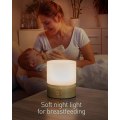 Miniatyrbillede 3 af 4: Timer Natlampe, Dæmpbar LED-Sengelampe, Træstruktur, Søvnhjælpslys, Genopladelig, Batteridrevet