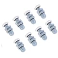 8 st slitstarka duschdörrlöpare glidande spårlager badrumsglas för reservdelar (20 mm)