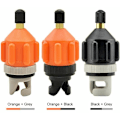 Miniatyrbilde 4 av 5: Oppblåsningsventil-adapter for kajakker og surfebrett, svømmebasseng, hage - oransje grå,