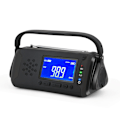 Miniatyrbilde 1 av 4: Solcelled bærbar radio nødradio med LED-lommelykt hjelp svart