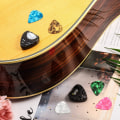 Miniatyrbilde 3 av 5: 6 stk. selvklebende gitarplekterholdere i svart plast, enkel å feste på gitaren med limtilbehør