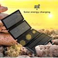Pikkukuva 3 / 4: Uusi taittuva aurinkovoimapankki - 20000mAh langaton latausvirtapankki voimakkaalla valaistuksella