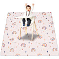 Miniatyrbilde 1 av 5: Spisestolmatte for baby, vaskbar gulvbeskyttelsesmatte vanntett sprutmatte for baby for gulvbeskyttelse (110 x 110 cm)