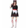 Pikkukuva 4 / 5: Vampyyrihoitajakostyymi Halloween-asu veritahrattu naishoitajakostyymi roolileikki zombi COS lääketieteellinen univormu (sukat eivät sisälly)