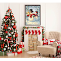 Miniatyrbild 3 av 5: Snögubbe Diamantmålning Kit, Vinter Diamantkonst Kit för Vuxna, 5D Jul Diamantpunkter Full Borr Rund för Föräldrar-Barn Interaktion, Vägg Deko