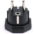 Miniatyrbilde 4 av 5: Hannplugg til EU/DE/FR/IT/ES hunnplugg, US/CA/JP hannplugg for elektronisk enhet 2-pinners EU hunnadapter (1 stk. svart)
