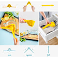 Miniatyrbillede 2 af 5: Original 10-tommers original juicepresser, ergonomisk, manuel, sammenklappelig, pladsbesparende juicepresser, reducerer den nødvendige indsats