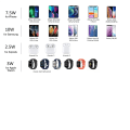 Miniatyrbillede 3 af 3: Trådløs oplader, 3 i 1 kompatibel med iPhone 14, 13, 12, 11/XS Max/XR, iWatch Ultra/8/7/6/SE/5/4/3/2, Samsung Galaxy og AirPods 3 /2/pro (sort)