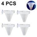 Miniatyrbillede 2 af 4: Hvid-4stk Akvarium Levende Rød Orm Kegle Feeder Plast Frossen Brine Rejer Fisk Fo