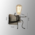 Miniatyrbillede 5 af 5: Sæt med 4 humanoide væglamper til indendørs belysning E27 væglampe til soveværelse, korridor, stue