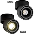 Miniatyrbild 2 av 5: 10x10x10cm (Svart-4000K)-5 W LED-takstrålkastare Taklampa, Justerbar lampkroppsvinkel, Lamphållare, Takstrålkastare, Taklampa, adj