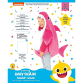 Miniatyrbilde 3 av 3: Babyshark-kostyme for barn (110 cm, rosa), spill babyshark-melodi