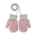 Miniatyrbilde 1 av 5: Barn og småbarn varme hansker vinter varme fortykkede strikkede hansker med tau fluffy halter hansker anti-tap tau egnet for gutter og jenter alder