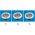 Miniatyrbild 5 av 5: Rostfri rund ventilation, ventilationsgaller med fläns för att upprätthålla luftflöde för badrum, kontor -