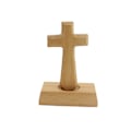 Miniatyrbillede 1 af 5: 5 tommer krucifiks stående trækors med rektangulær base - kristne kors ornamenter til hjemmekontorbutik - træ dekorative religiøse gaver