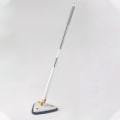 Miniatyrbillede 4 af 5: 3 stk. 360° roterende justerbar rengøringsmoppeskifte Multifunktionel rengøringsmoppe (1 stk. moppe + 2 stk. klud) (hvid)