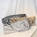 Miniatyrbillede 2 af 4: Håndtag Rhinestone Aften Clutch Guld Funklende Krystal Aften Bryllup Tegnebog og Tote Skuldertaske