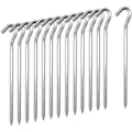 Miniatyrbilde 1 av 5: 14 stk teltplugger, 18 cm metall teltkroker, lette teltplugger i aluminiumslegering, harde gulvplugger, hageplugger for campingturer