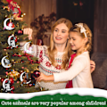 Miniatyrbilde 5 av 5: Dyre Julepynt Henger på Månen Vinter Tre Ornament Julepynt (Slem Ku)