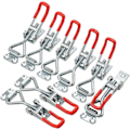 Miniatyrbillede 1 af 5: Metal Toggle Latch, 8 stk. Toggle Clamp Toggles, 4001 Quick Release Clasp Fixing Buckle Med Justerbar Spænde Til Skab, Dør, Kasse, Etui Uden Lo