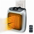 Miniatyrbillede 1 af 5: 800 W intelligent keramisk blæsevarme, elektrisk varme med stikkontakt, mini elektrisk blæseradiator med fjernbetjent termostat til soveværelse, skrivebord,