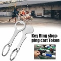 Miniatyrbillede 3 af 5: Token Nøgle 2 Stykker Indkøbsvogn Token Metal Chip Nøgleholder Indkøbsvogn Nøglering Rustfrit Stål Indkøbsvogn Chip Aftagelig Indkøbsvogn Chip