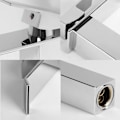 Miniatyrbillede 3 af 4: Badeværelses Armatur, Høj Vandfald Basin Blandingsbatteri, Moderne Stil Fladt Rektangulært Design Basin Armatur, Vandbesparende Keramisk Ventil, Krom Messing(Hig