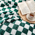 Miniatyrbillede 3 af 5: Buffalo Plaid Fleece Tæppe（70*140cm，Grøn） - Plaid Flannel Tæppe - Blødt Letvægts Mikrofiber Velour Tæppe til Sofa og Sofa