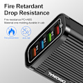 Miniatyrbilde 2 av 5: Luminous 4USB mobiltelefon laderhode europeisk standard reiselader stripete USB smart nettbrettlader