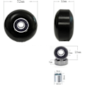 Miniatyrbillede 2 af 5: 4 stk. (hvide) skateboardhjul 52mm 95A, PU-elasticitet 80% udskiftningshjul med ABEC-9 608 RS kuglelejer til skateboards