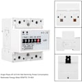 Pikkukuva 3 / 5: Sähkömittari, wattitunti-kilowattituntimittari, yksivaiheinen kiskoon asennettava energiankulutusmittari 4P LED, 10-40a