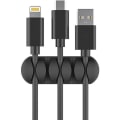 Miniatyrbillede 2 af 5: Silikone kabelstyringsbeslag, genanvendelig multifunktions skrivebordsklemme, strømkabel, USB-kabel, hovedtelefonkabel, TV-kabel (10 sorte, forskellige størrelser)