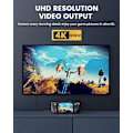 Miniatyrbild 3 av 5: 180 graders vinkel USB C-adapter 2-pack, U-formad USB-C till USB-C-omvandlare med PD 100W snabbladdning 4K-video, USB C vinklad förlängningsadapter