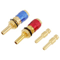 Miniatyrbillede 1 af 5: Hurtigkoblinger, 2 stk. 8 mm gas- og vand-hurtigkobling, ilt-hurtigkobling, TIG-fitting, vandkølet adapter til MIG TIG-svejsebrænder