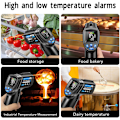 Miniatyrbild 4 av 5: Infraröd Termometer, -50°C～550°C Beröringsfri Lasertermometer med Färg LCD-Display för Kök/Reparation/Pizza/Industri (EJ för Människor)