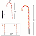 Miniatyrbilde 5 av 5: Nol Candy Cane Lys Lamper Markører Uteplass Hagedekorasjon Lys 1 Sett
