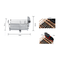 Miniatyrbillede 2 af 4: Multifunktionel automatisk drænende aluminiumsopvaskestativ med vandudløb (gylden + sort chassis)