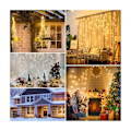 Miniatyrbilde 3 av 5: Lyslenke, 3m 300 LED Lysgardin, 8 lysmoduser LED LED LED Innendørs & Utendørs, Bryllupsdekorasjon, Utendørs & Innendørs Julegran
