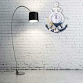 Miniatyrbild 3 av 5: Nautisk Publik Väggklocka Mural Hängande Träprydnad i Båt Båt Flygande Väggdekor Sjöman Display Hem Hus Husdekor Seglingsstil